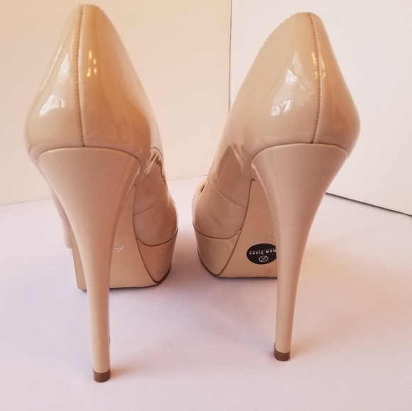 Aldo Prue Nude Platform Patent Heel size 9 - Picture 2 of 8